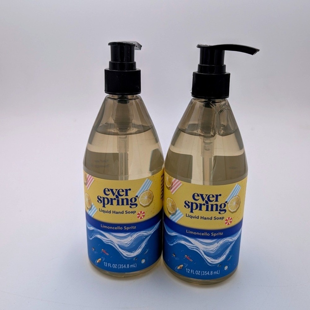 2 - ever spring liquid hand soap Limoncello Spritz 12 oz NEW